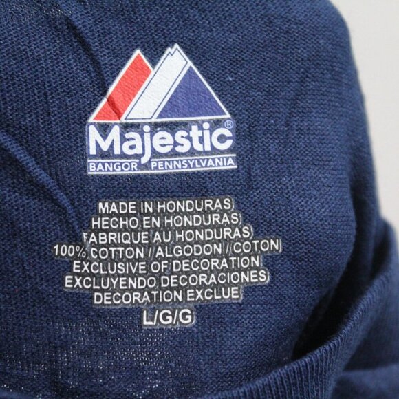 Majestic Milwuakee Brewers Men Blue Tee Shirt Uecker 9 Size Large - Picture 11 of 11